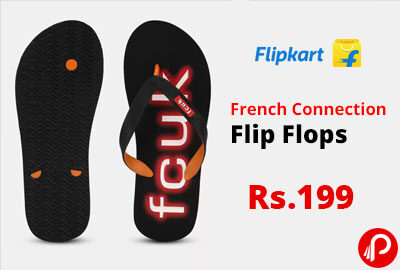 French Connection Flip Flops @ 199 - Flipkart