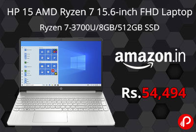 HP 15 AMD Ryzen 7 15.6-inch FHD Laptop