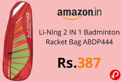 Li-Ning 2 IN 1 Badminton Racket Bag ABDP444 @ 387 - Amazon India