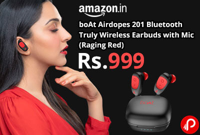 boAt Airdopes 201 Bluetooth Wireless Earbuds @ 999 - Amazon India