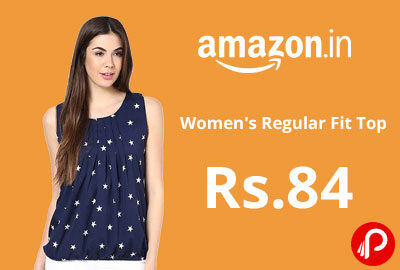 Women's Regular Fit Top @ 84 - Amazon India