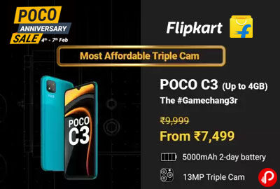 Poco C3 @ 7,999 - Flipkart Poco Anniversary Sale