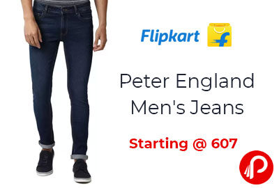Peter England Men's Jeans Starting @ 607 - Flipkart