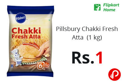 Pillsbury Chakki Fresh Atta (1 kg) @ 1 - Flipkart Home