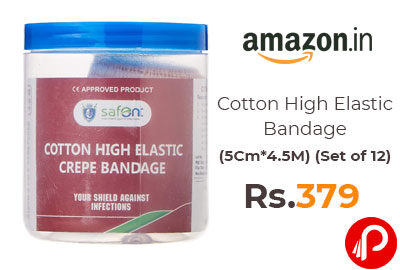 Cotton High Elastic Bandage - 2 Inch (Set of 12) @ 379 - Amazon India