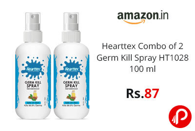Hearttex Combo of 2 Germ Kill Spray HT1028 @ 87 - Amazon India