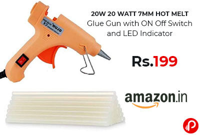 20W 20 WATT 7MM HOT MELT Glue Gun @ 199 - Amazon India