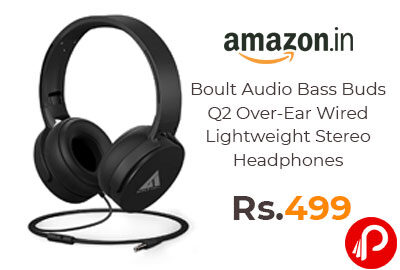 Boult Audio Bass Buds Q2 Over-Ear Wired Stereo Headphones @ 499 - Amazon India