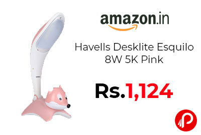 Havells Desklite Esquilo 8W 5K Pink @ 1124 - Amazon India