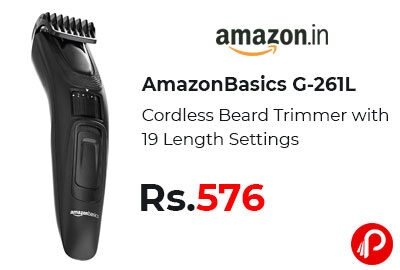 AmazonBasics G-261L Cordless Beard Trimmer @ 576 - Amazon India