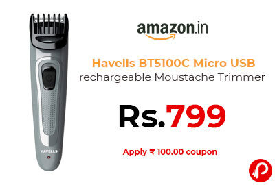 Havells BT5100C Micro USB Trimmer @ 799 - Amazon India