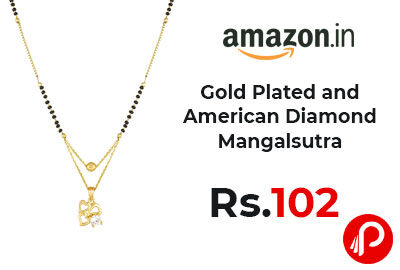 Gold Plated and American Diamond Mangalsutra @ 102 - Amazon India