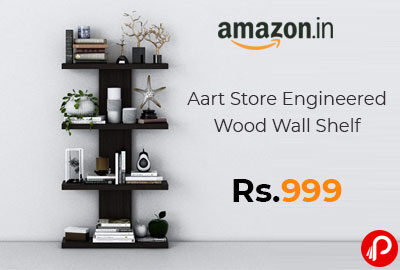 Aart Store Engineered Wood Wall Shelf @ 999 - Amazon India