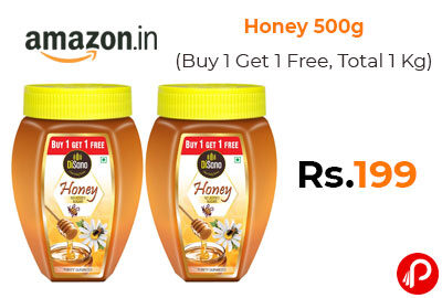 DiSano Honey 500g (Buy 1 Get 1 Free) @ 199 - Amazon India