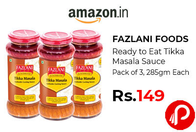 Ready to Eat Tikka Masala Sauce Pack of 3 @ 149 - Amazon India
