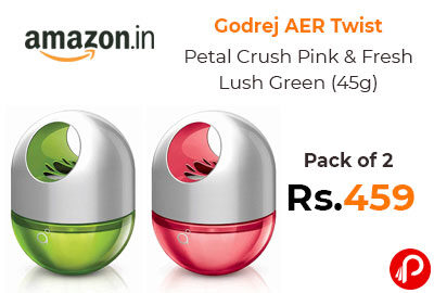 Godrej AER Twist, Car Air Freshener Pack of Two @ 459 - Amazon India