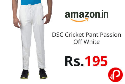 DSC Cricket Pant Passion Off White @ 195 - Amazon India
