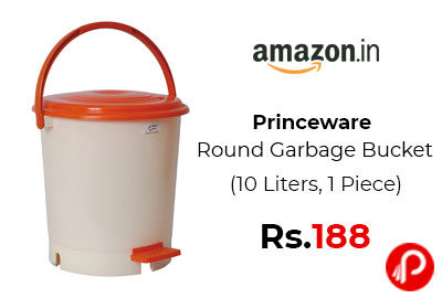 Princeware Round Garbage Bucket @ 188 - Amazon India