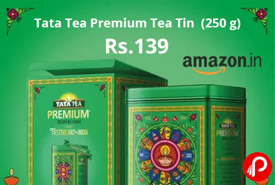 Tata Tea Premium Pattachitra Festive Pack Tea Tin (250 g) @ 139 - Flipkart