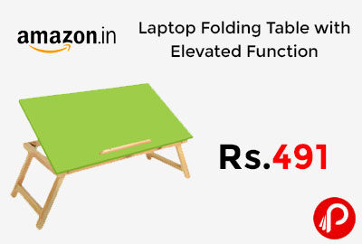 Laptop Folding Table with Elevated Function @ 491 - Amazon India