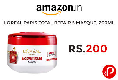 L'Oreal Paris Total Repair 5 masque, 200ml @ 200 - Amazon India