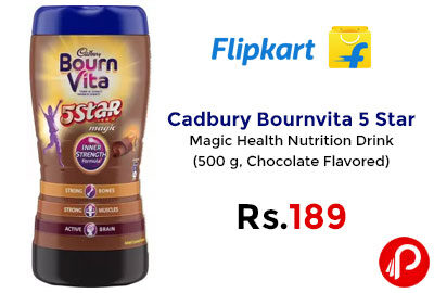 Cadbury Bournvita 5 Star Magic 500g @ 189 - Flipkart