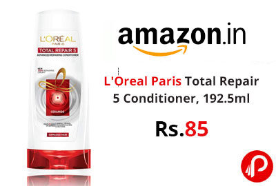 L'Oreal Paris Total Repair 5 Conditioner, 192.5ml @ 85 - Amazon India