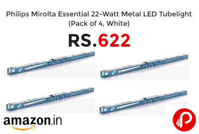 Philips 22-Watt Metal LED Tubelight (Pack of 4) @ 622 - Amazon India