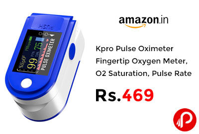 Kpro Pulse Oximeter Fingertip Oxygen Meter @ 469 - Amazon India