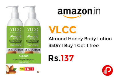 VLCC Almond Honey Body Lotion, 350ml Buy 1 Get 1 free @ 137 - Amazon India