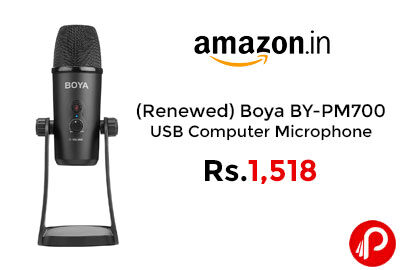 (Renewed) Boya BY-PM700 USB Computer Microphone @ 1,518 - Amazon India