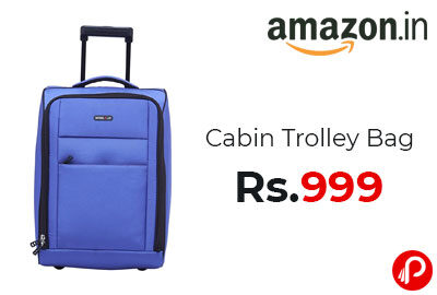 Cabin Trolley Bag 34 cms @ 999 - Amazon India