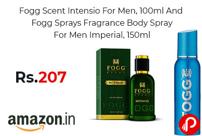 Fogg Scent Intensio For Men & Fogg Sprays Fragrance Body Spray @ 207 - Amazon India