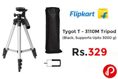 Tygot T - 3110M Tripod (Black, Supports Up to 3000 g) @ 329 - Flipkart