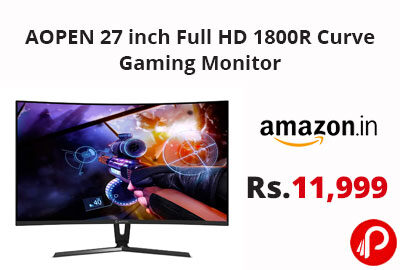 AOPEN 27 inch Full HD 1800R Curve Gaming Monitor @ 11,999 - Amazon India