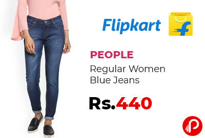 PEOPLE Regular Women Blue Jeans @ 440 - Flipkart