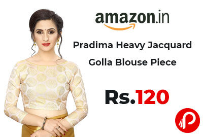 Pradima Heavy Jacquard Golla Blouse Piece @ 120 - Amazon India