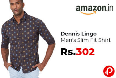 Dennis Lingo Men's Slim Fit Shirt at 302 - Amazon India