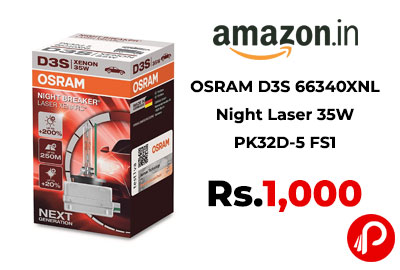 OSRAM D3S 66340XNL Night Laser 35W PK32D-5 FS1 @ 1000 - Amazon India