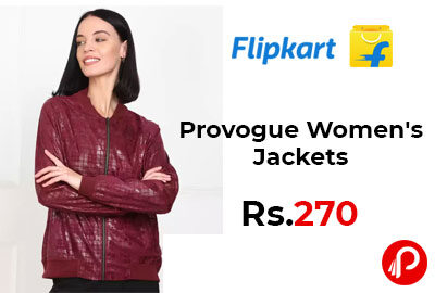 Provogue Women's Jackets Starting @ 270 - Flipkart
