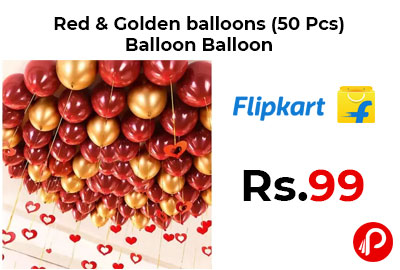 Red & Golden balloons (50 Pcs) Balloon Balloon @ 99 - Flipkart