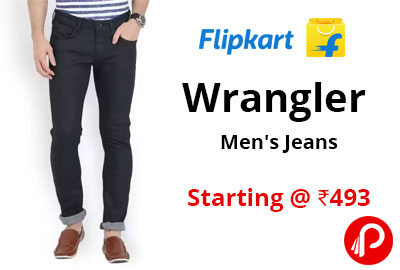 Wrangler Men's Jeans Starting @ 493 - Flipkart