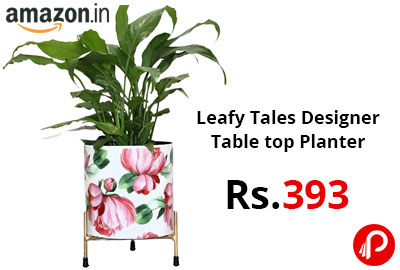 Leafy Tales Designer Table top Planter @ 393 - Amazon India