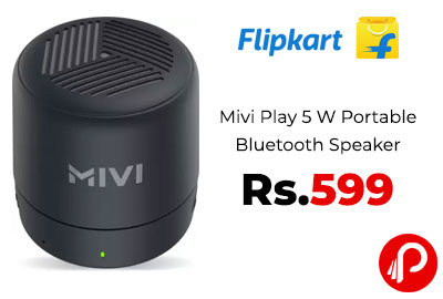 Mivi Play 5 W Portable Bluetooth Speaker @ 599 - Flipkart