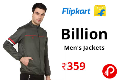 Billion Men's Jackets Starting @ 359 - Flipkart