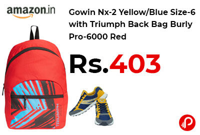 Gowin Nx-2 Yellow/Blue Size-6 with Triumph Back Bag @ 403 - Amazon India