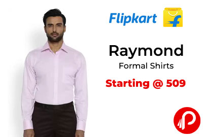 Raymond Formal Shirts @ 509 - Flipkart