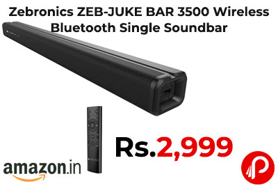 Zebronics ZEB-JUKE BAR 3500 Wireless Bluetooth Single Soundbar @ 2,999 - Amazon India