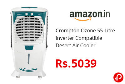Crompton Ozone 55-Litre Inverter Compatible Desert Air Cooler @ 5039 - Amazon India