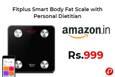 Fitplus Smart Body Fat Scale with Personal Dietitian @ 999 - Amazon India